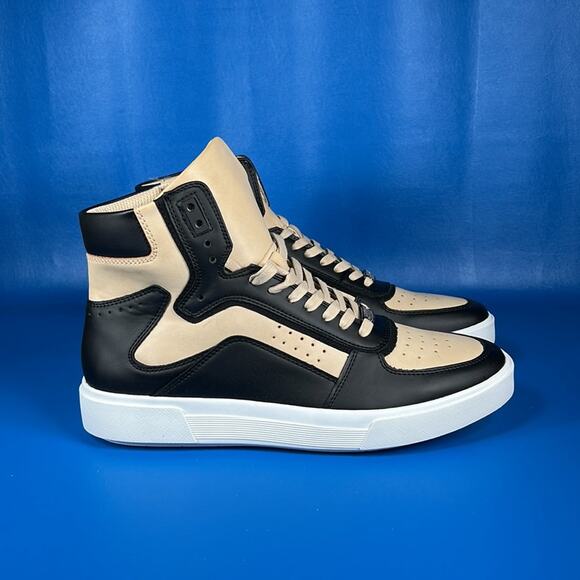 INC International Concepts Men's Keanu High Top Sneakers - Black/Tan - 10 New - Picture 3 of 8